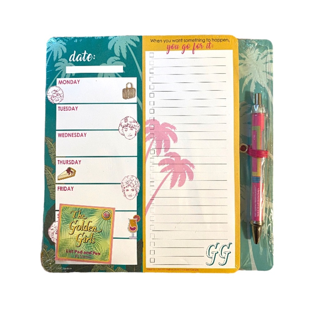 1ct Target The Golden Girls List & Pen Set